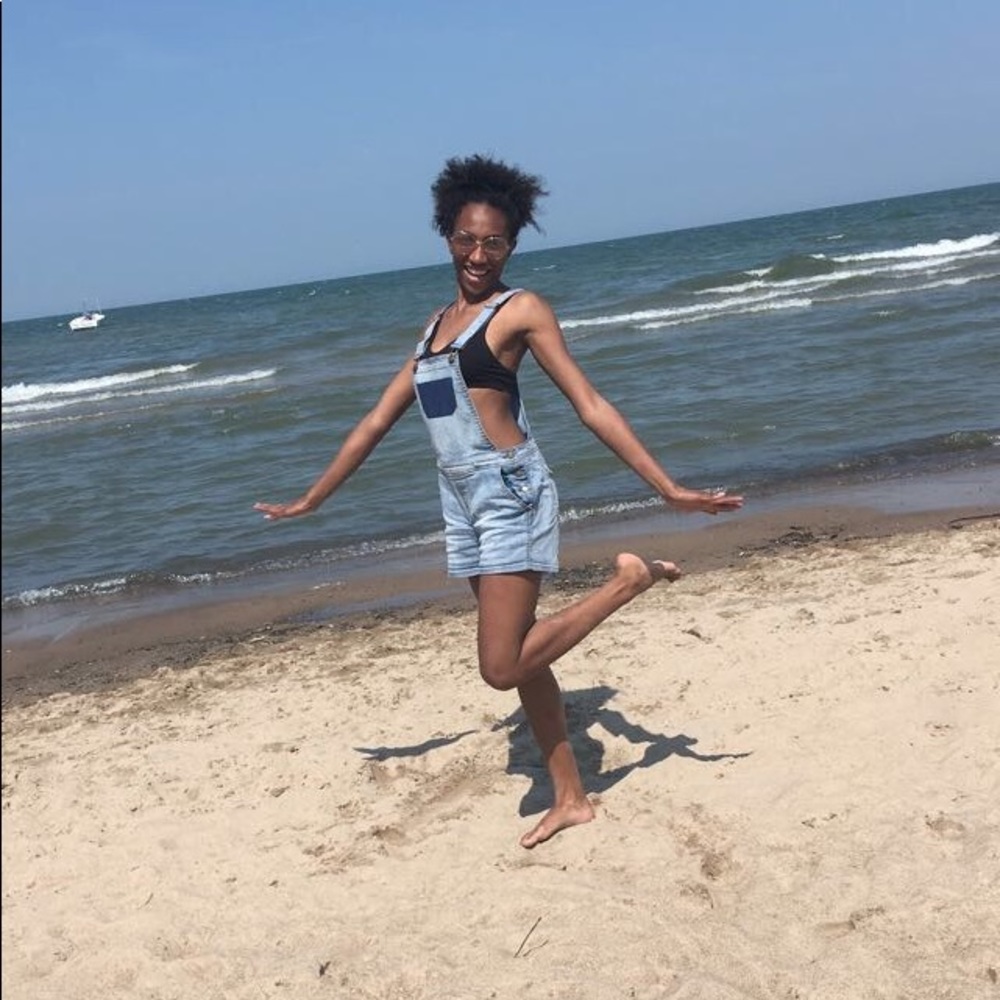 Denim Overall Shorts